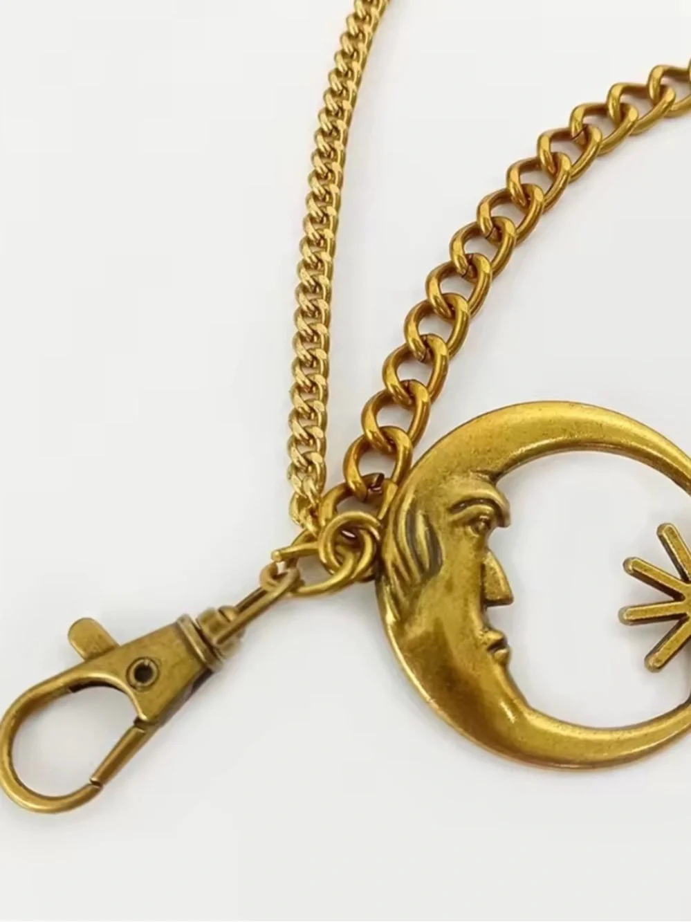 Vintage Gold Moon & Star Multi-Chain Waist Belt